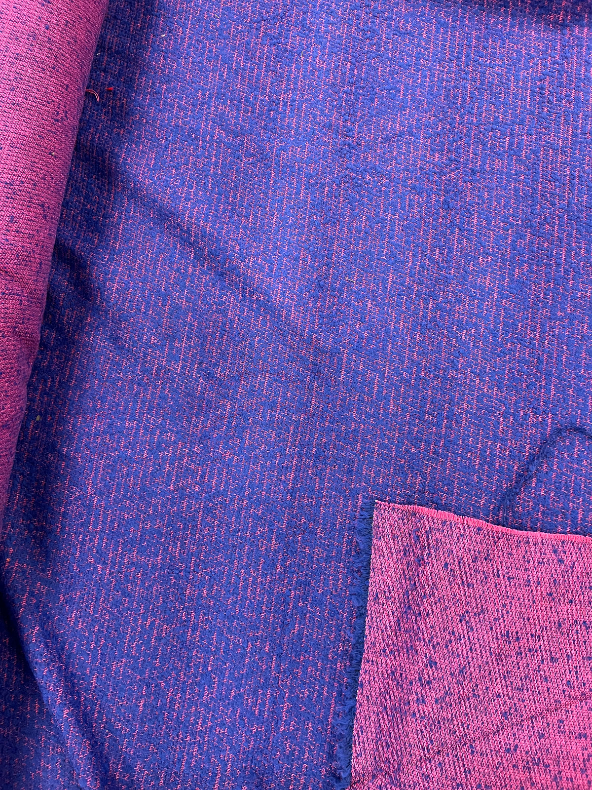 Enrique 030 tweed bouclette electric blue / fuschia