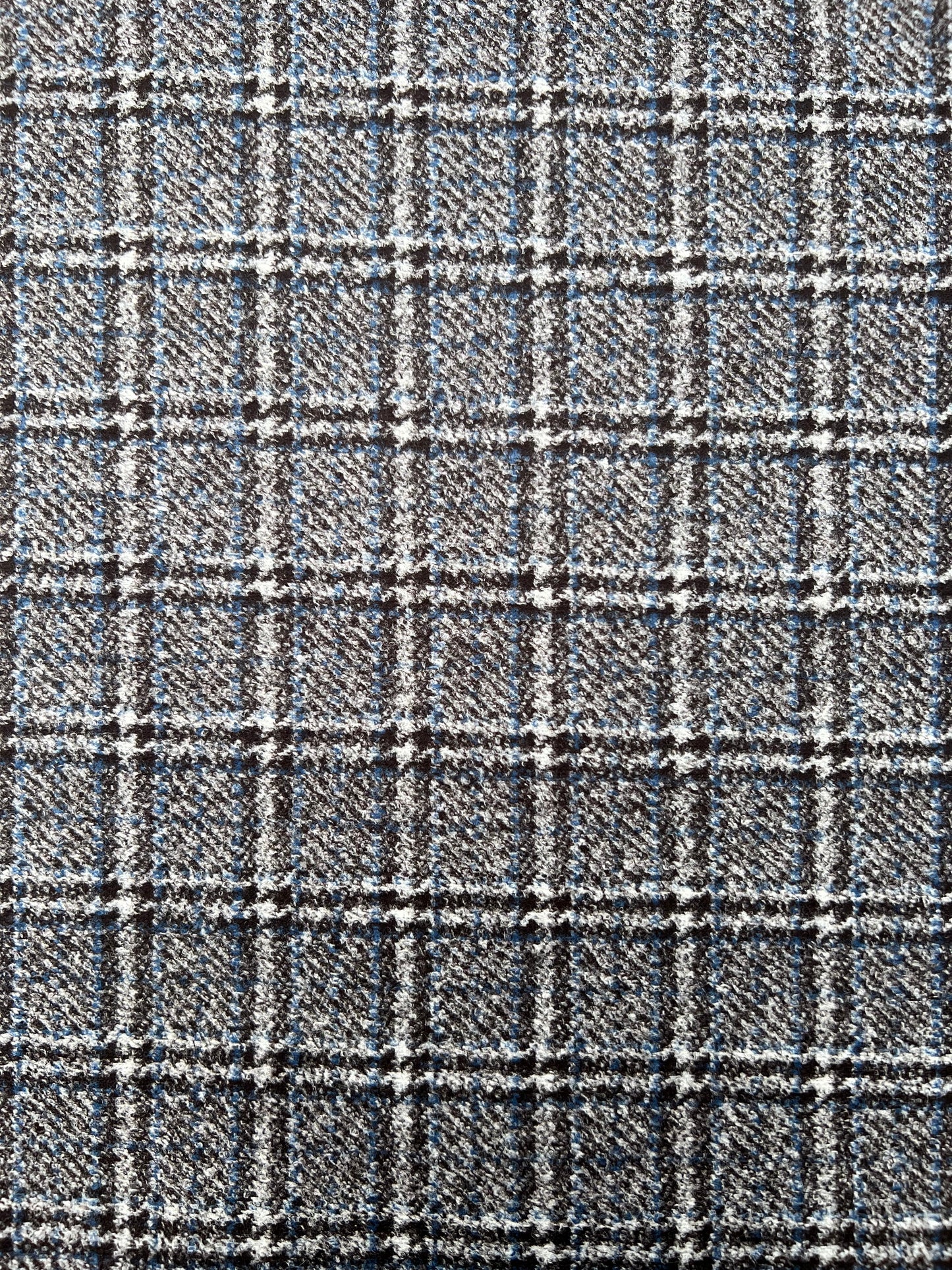 Gustave 020 wool blue/brown check double face