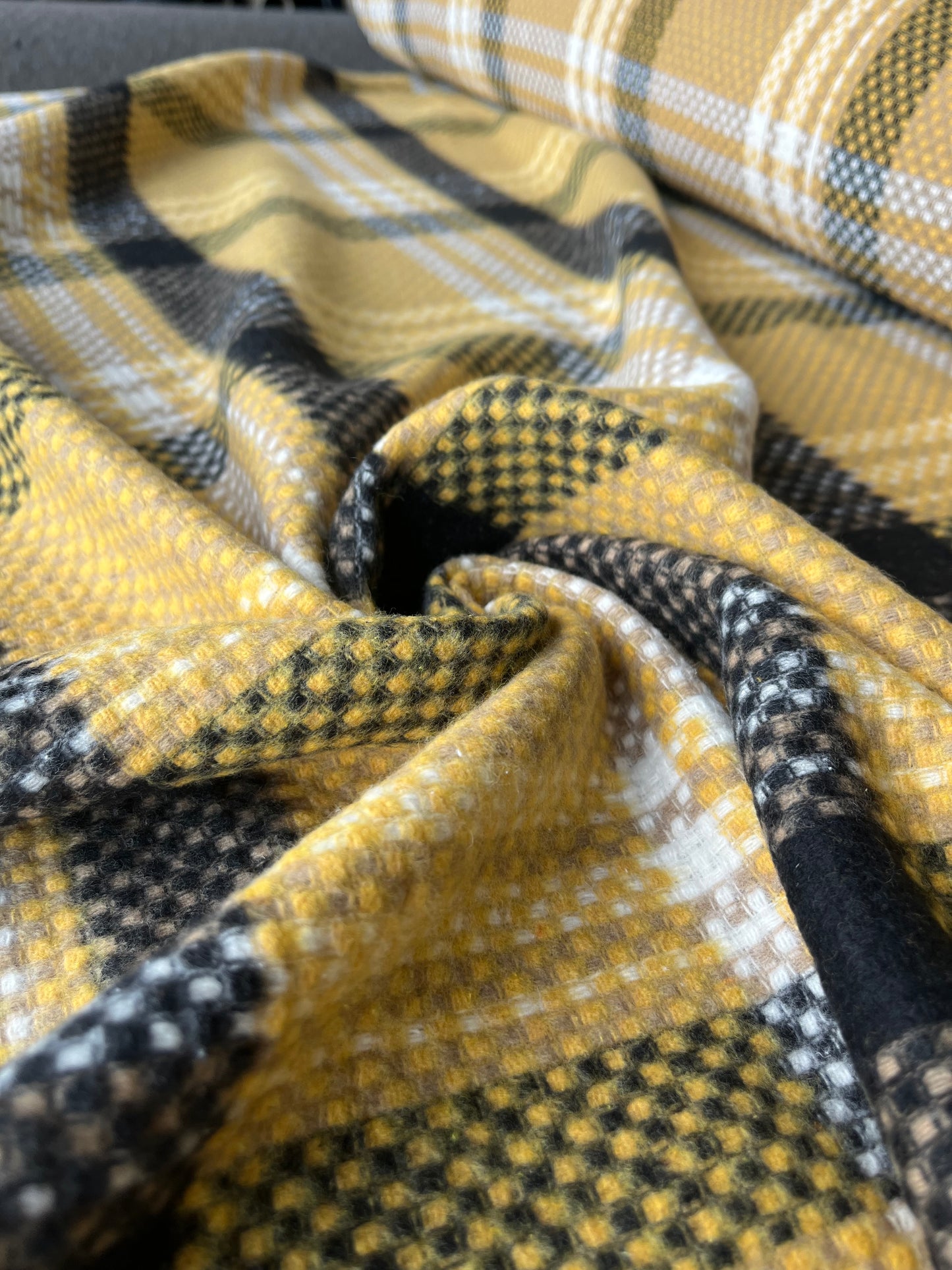 LISA 045 black/white/yellow checkered heavy cotton