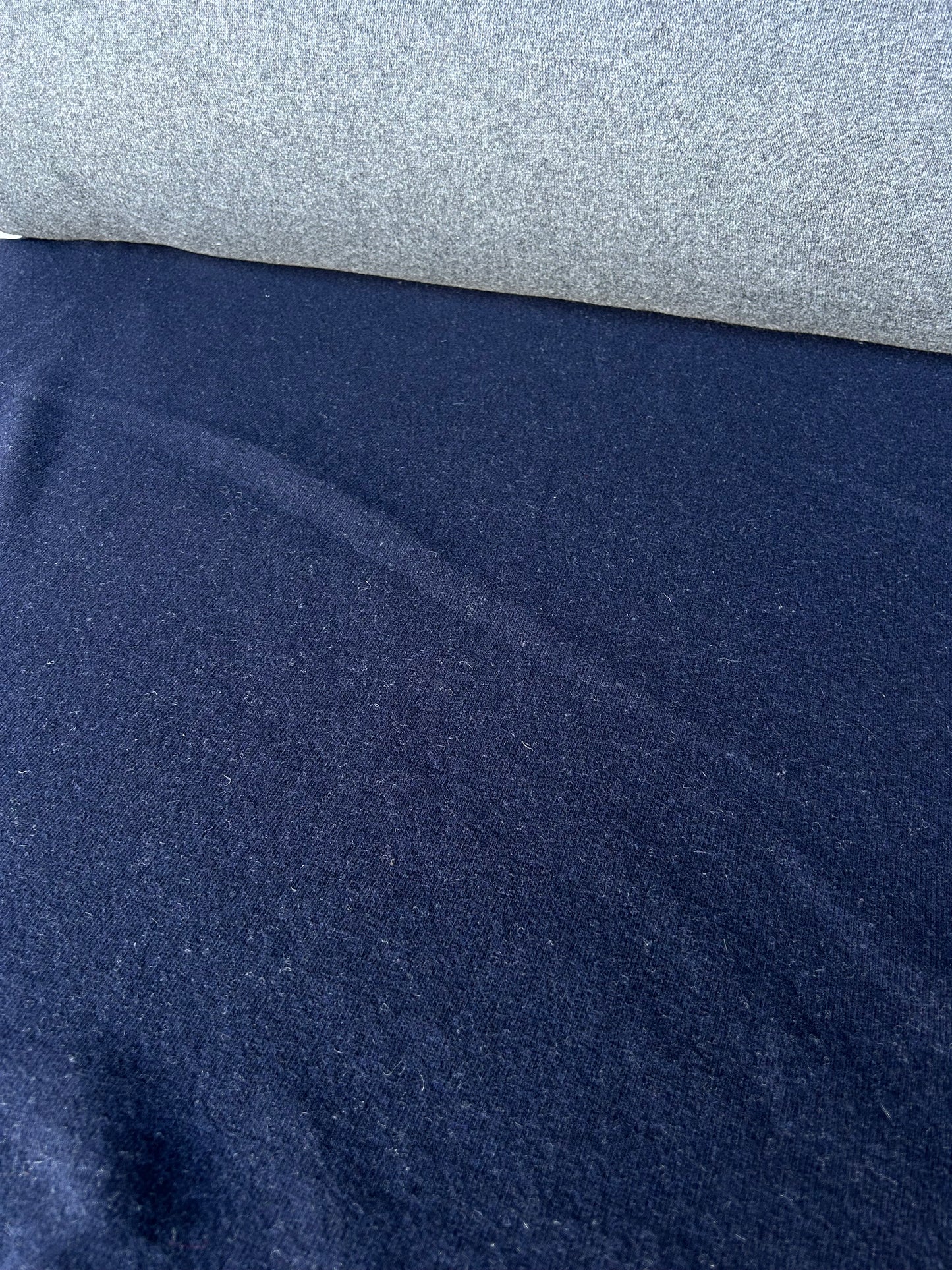 LISA 063 boiled wool coat fabric double face navy/grey