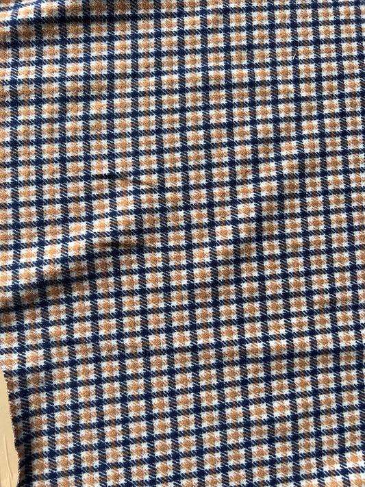 Wallet on diet 061 Wool jersey navy/mustard check
