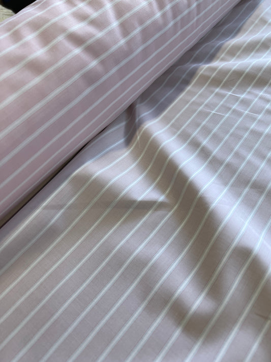 H01 CLUB 099 woven shirting stripes soft pink