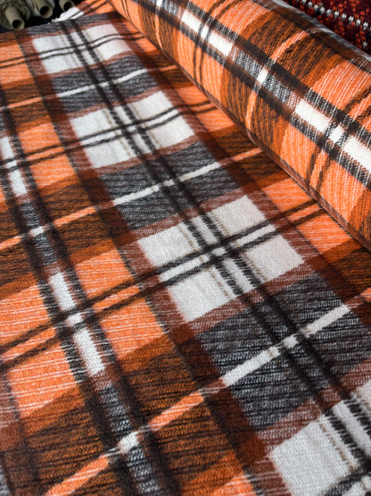 LISA 060 orange/brown checkered heavy cotton