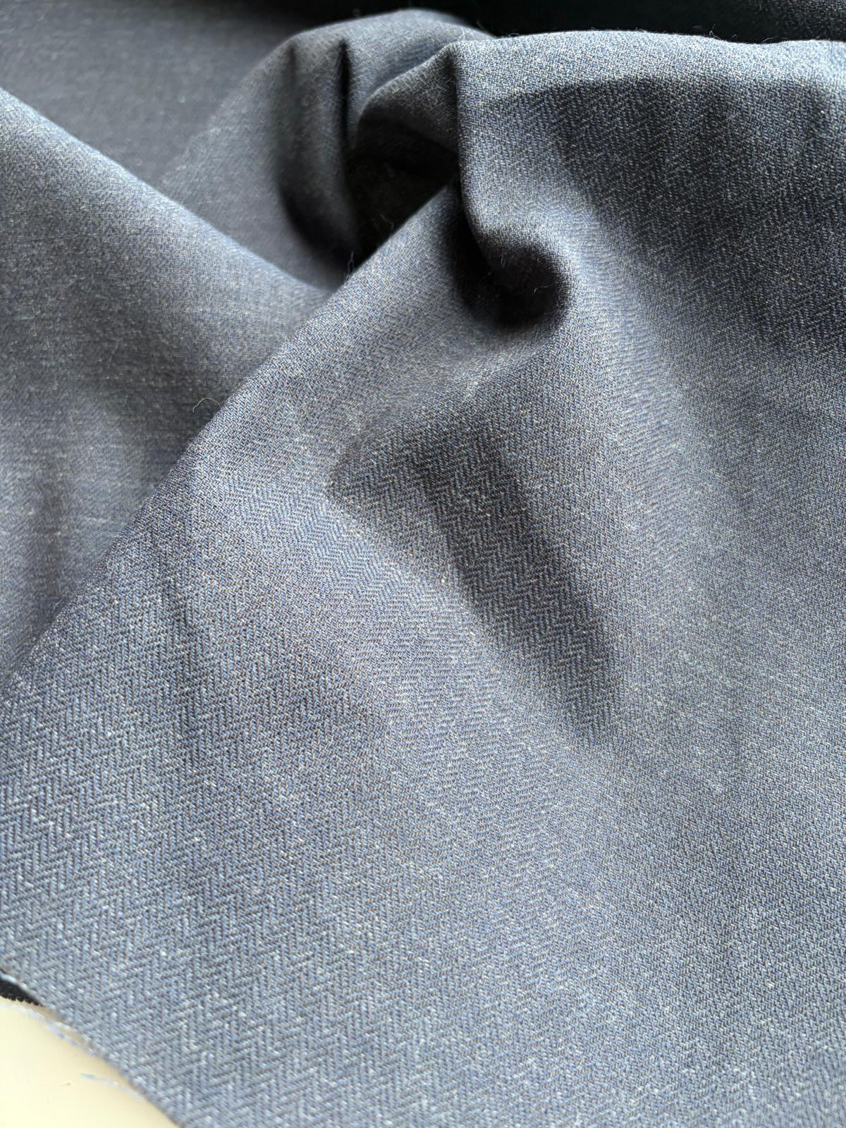 DANTE 035 cotton/linnen dark navy denim look