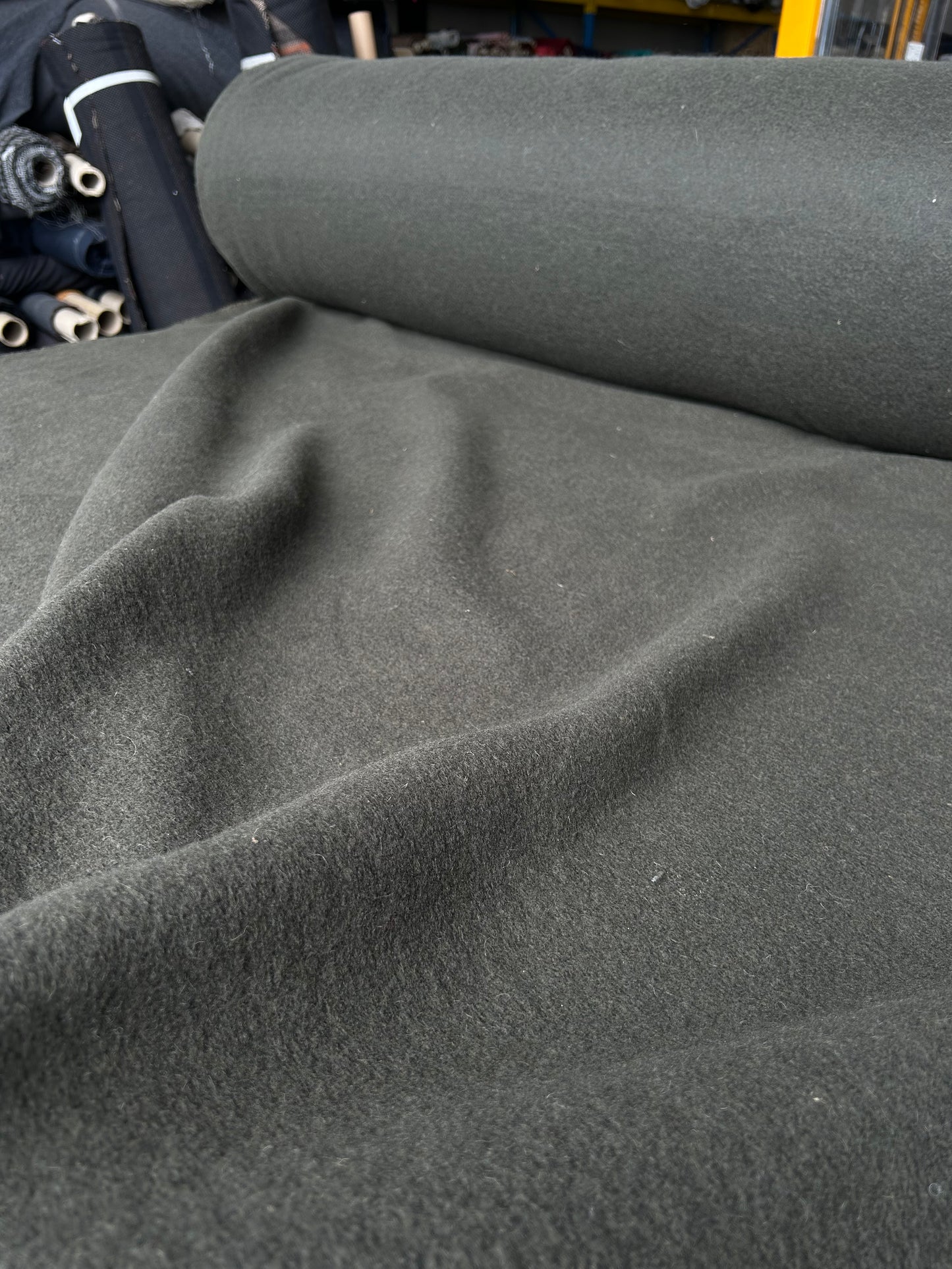 LISA 086 Hunter Green heavy boiled wool