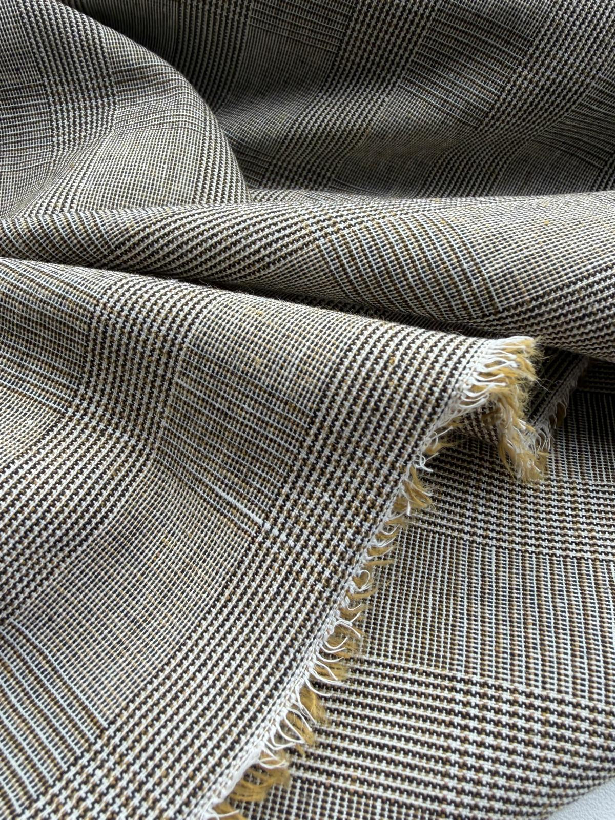 DANTE 041  cotton/linnen Prince of Wales olive