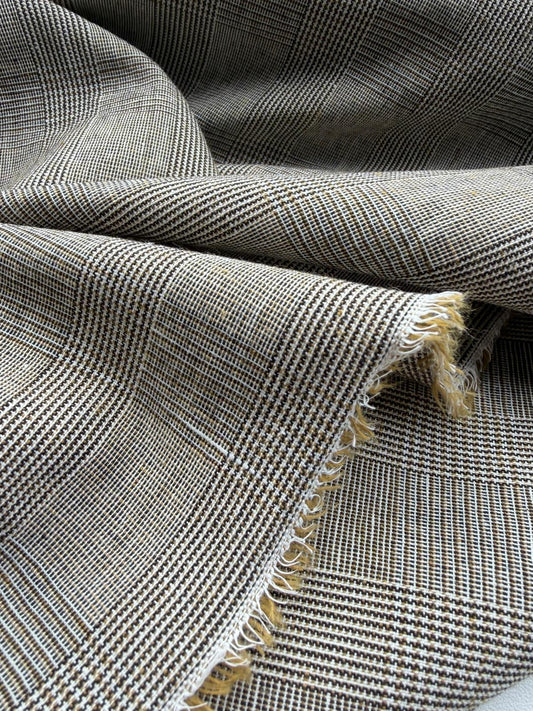 DANTE 041  cotton/linnen Prince of Wales olive