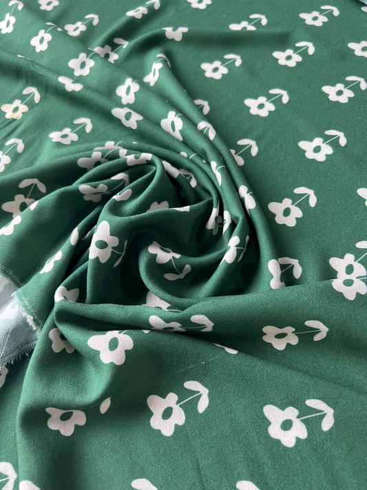 Wallet on diet 032 crêpe viscose green /white flowers