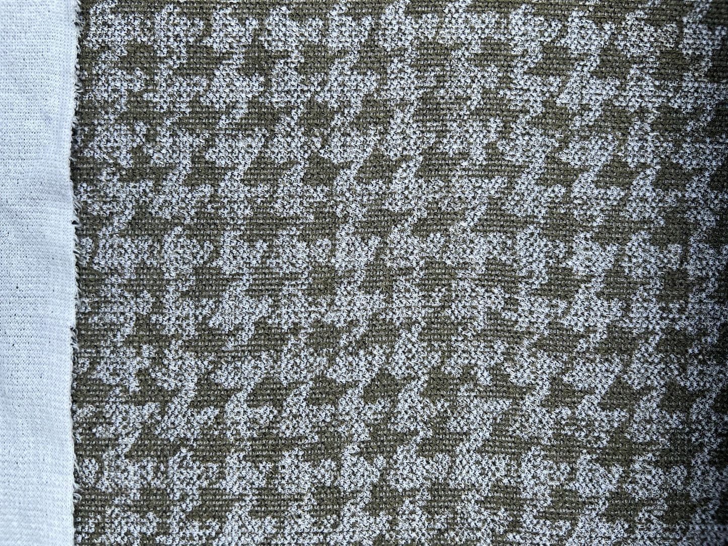 Gustave 014 Jersey piqué khaki/beige pied de poule