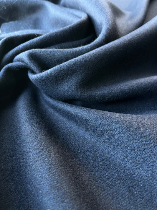 LISA 017 boiled wool coat fabric navy