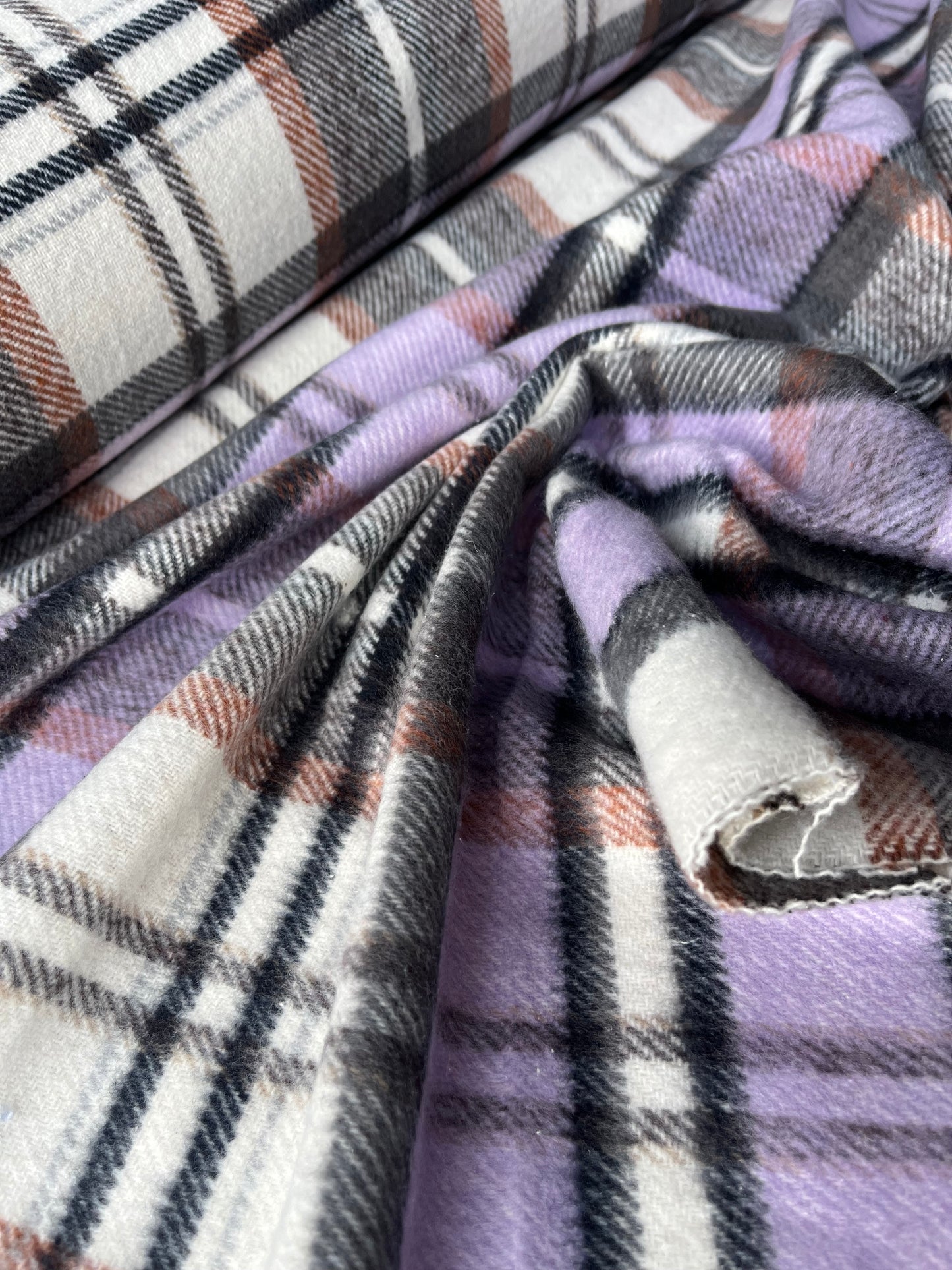 LISA 007 purple  checkered heavy cotton