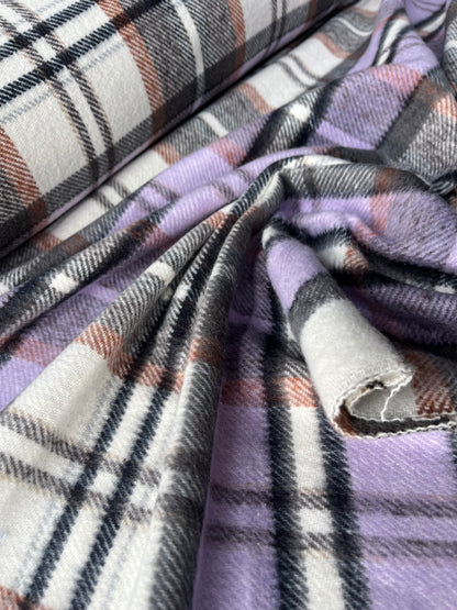 LISA 007 purple  checkered heavy cotton