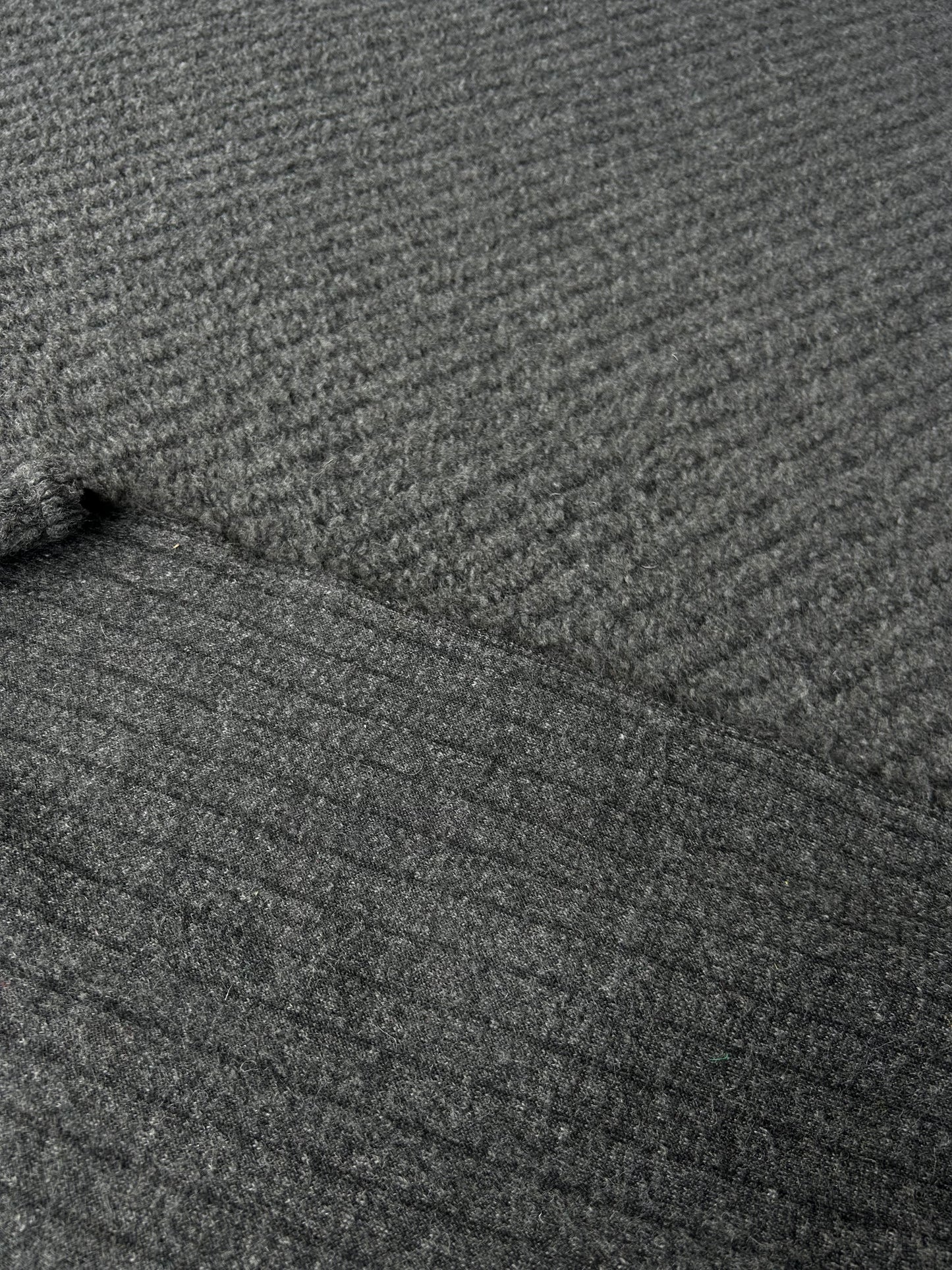 LISA 062 grey/black striped heavy boiled wool m