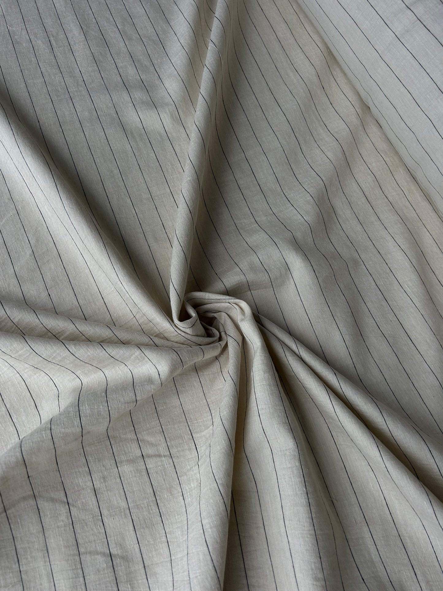 LISA 087 ecru striped cotton