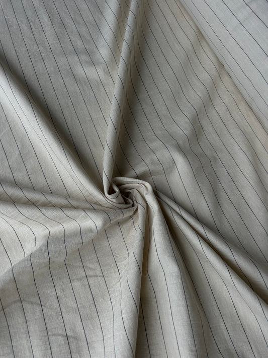 LISA 087 ecru striped cotton