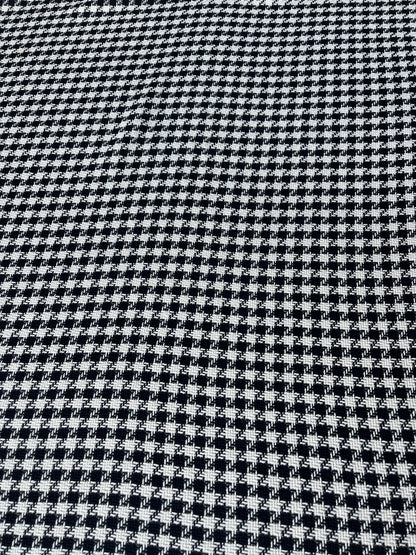LISA 028 black/white checkered heavy cotton tweed Ch*nel style
