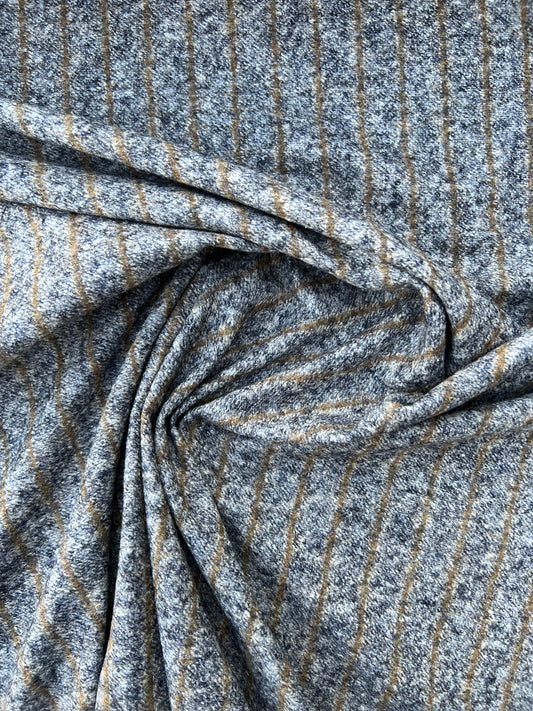 Gustave 012 jersey wool stripes grey/brown