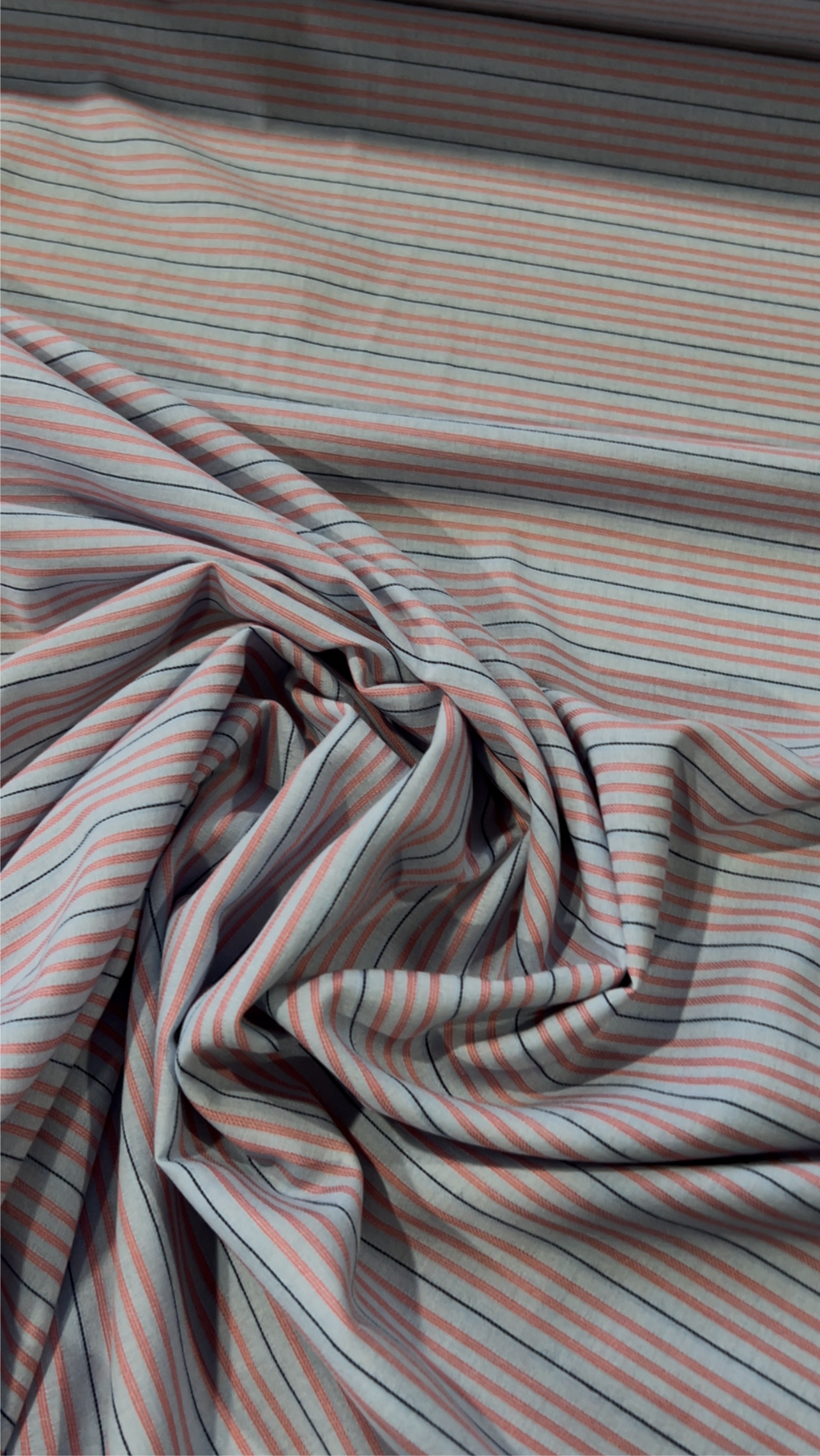 H01 NIKOS 016 woven cotton stripes baby blue/pink