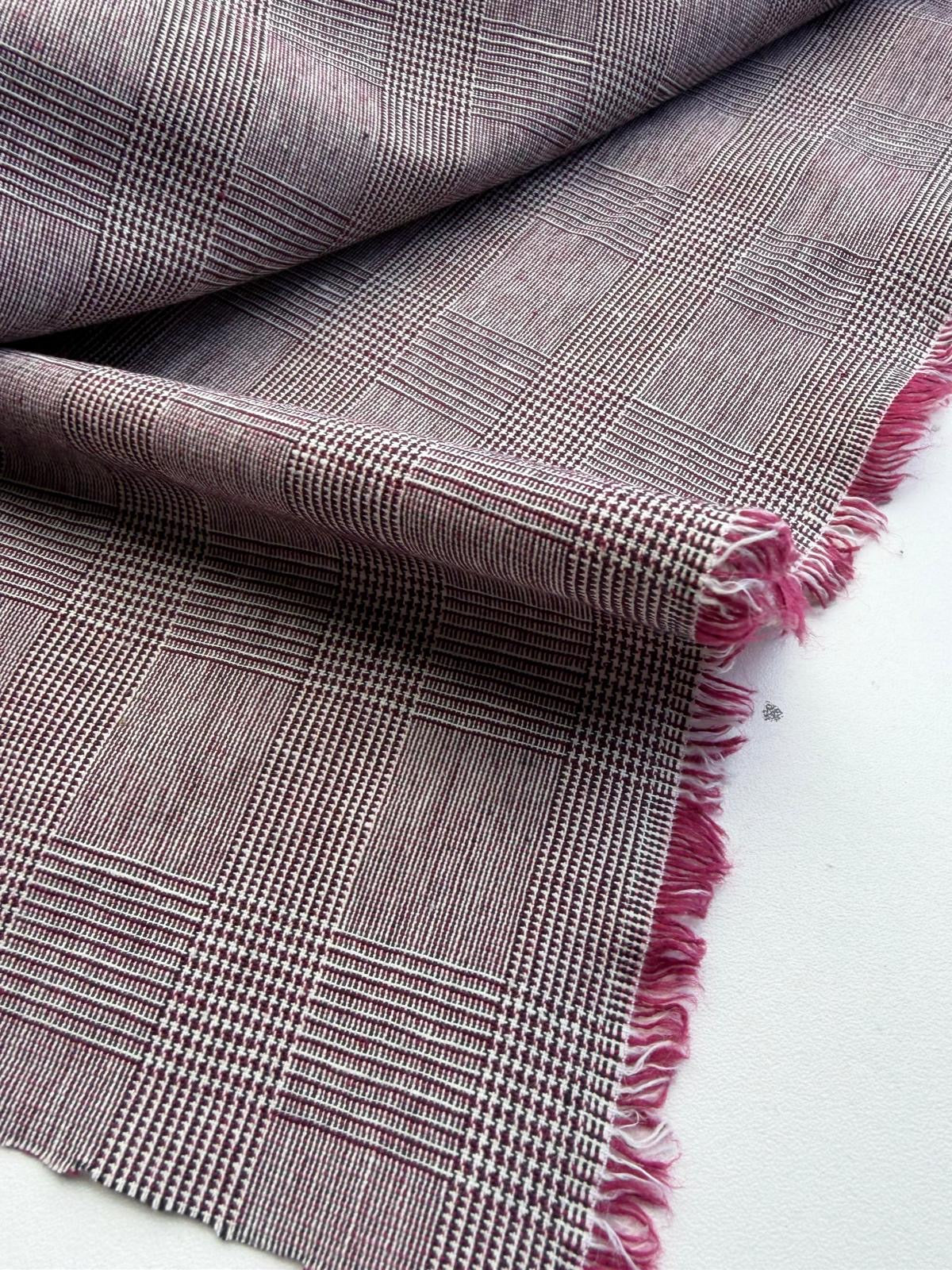 DANTE 042  cotton/linnen Prince of Wales pink