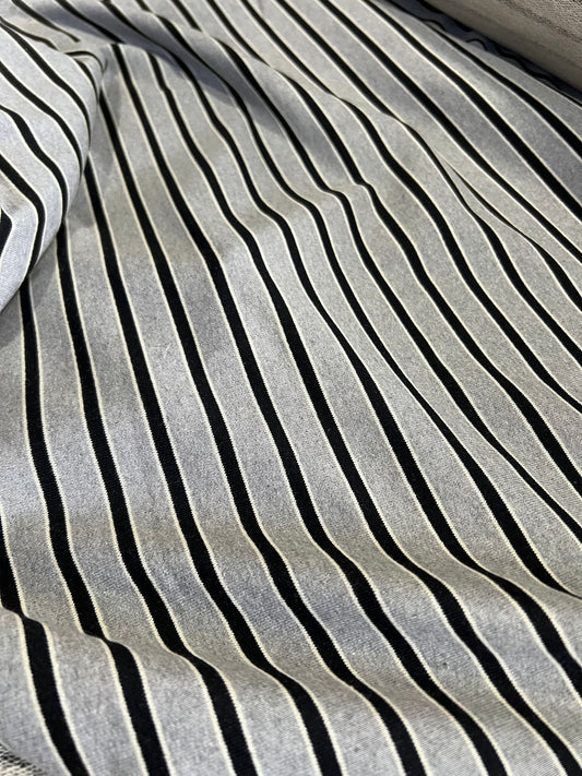 PC LUCILLE 005 grey/black/ecru striped French Terry