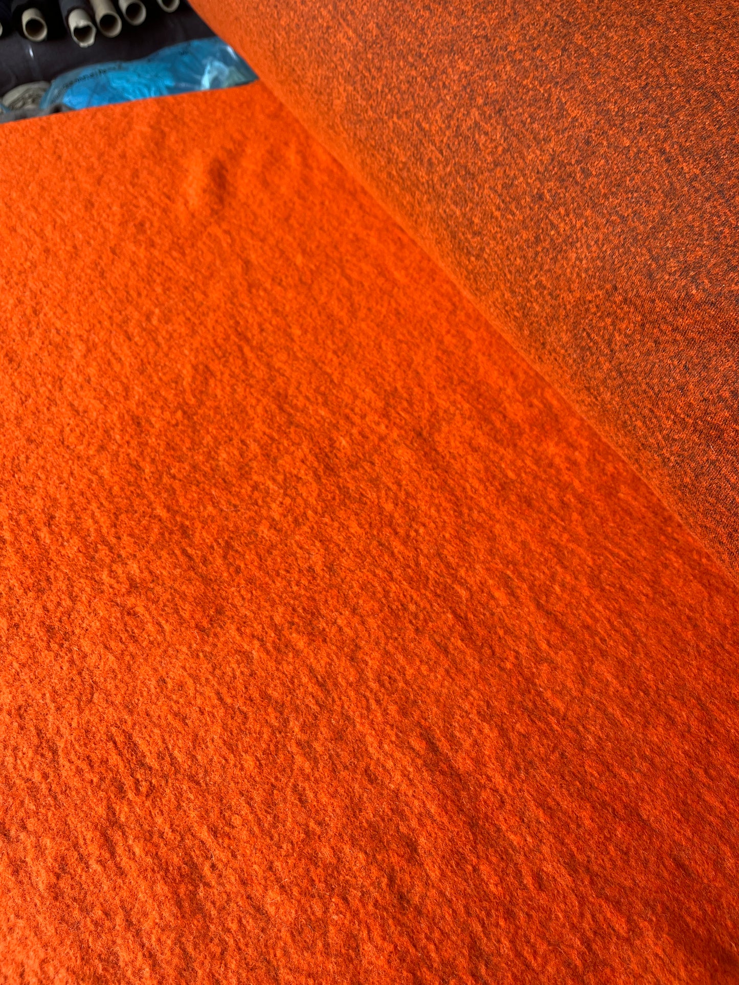LISA 049 burnt orange  heavy boiled wool