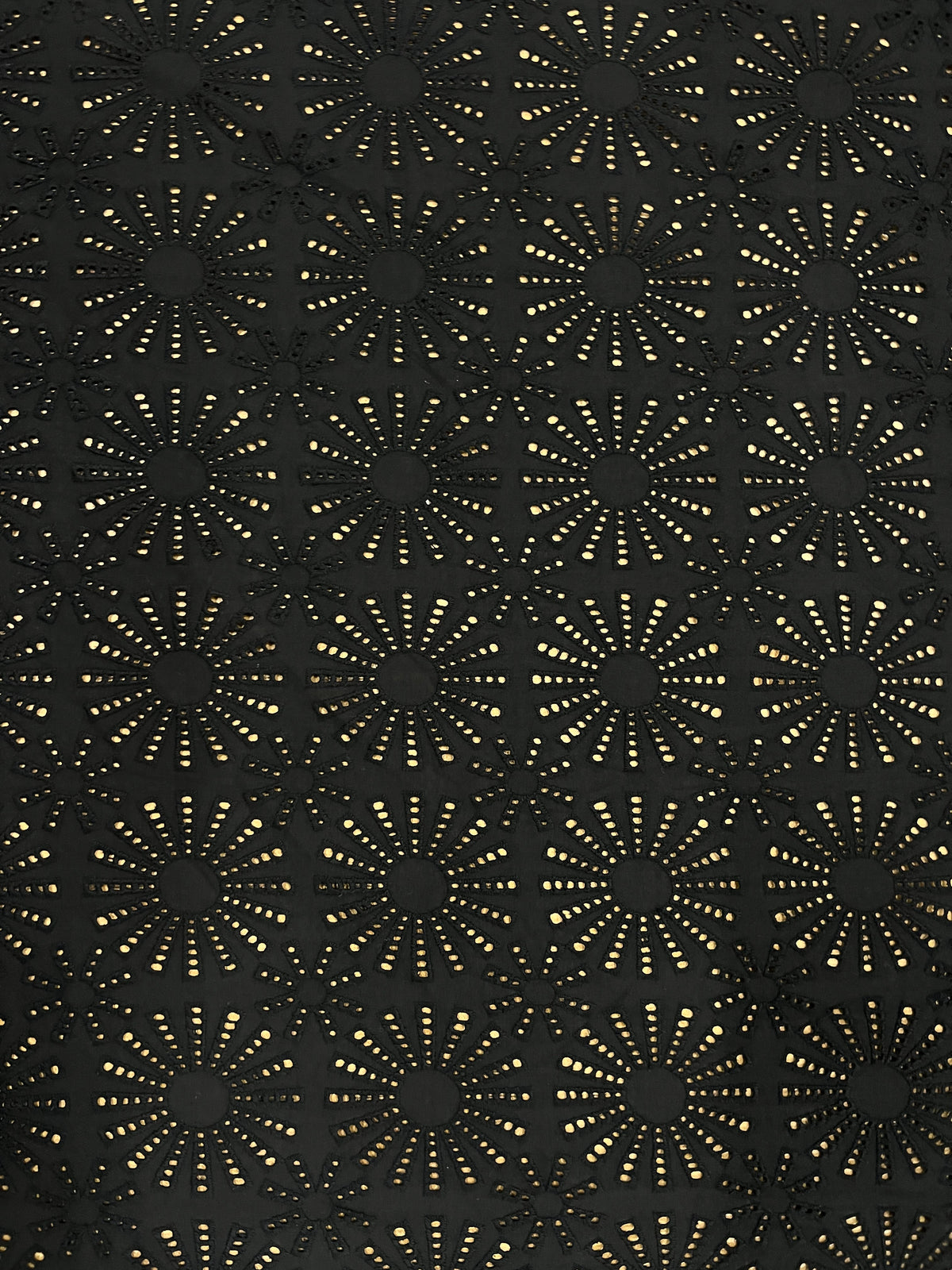 Enrique 020  broderie anglaise flower design black