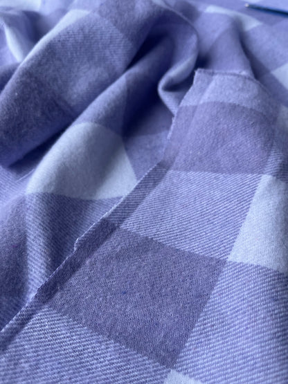 LISA 001 lilac/white checkered heavy cotton flannel