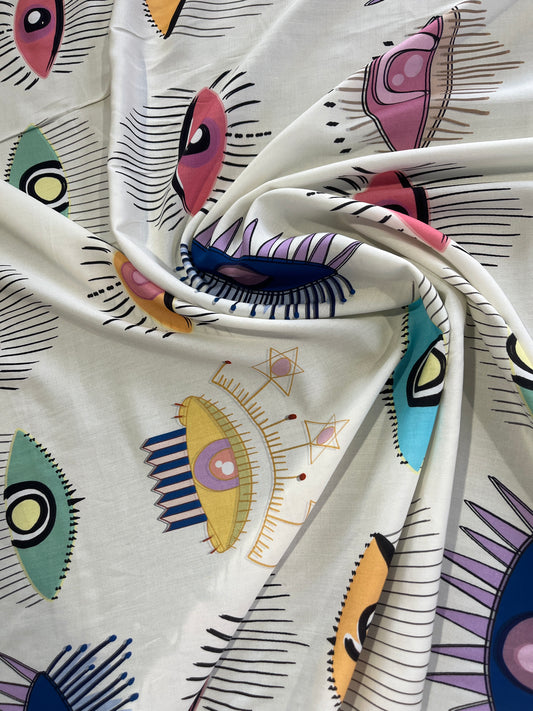 Boniface 013 viscose eyes cobalt blue/purple