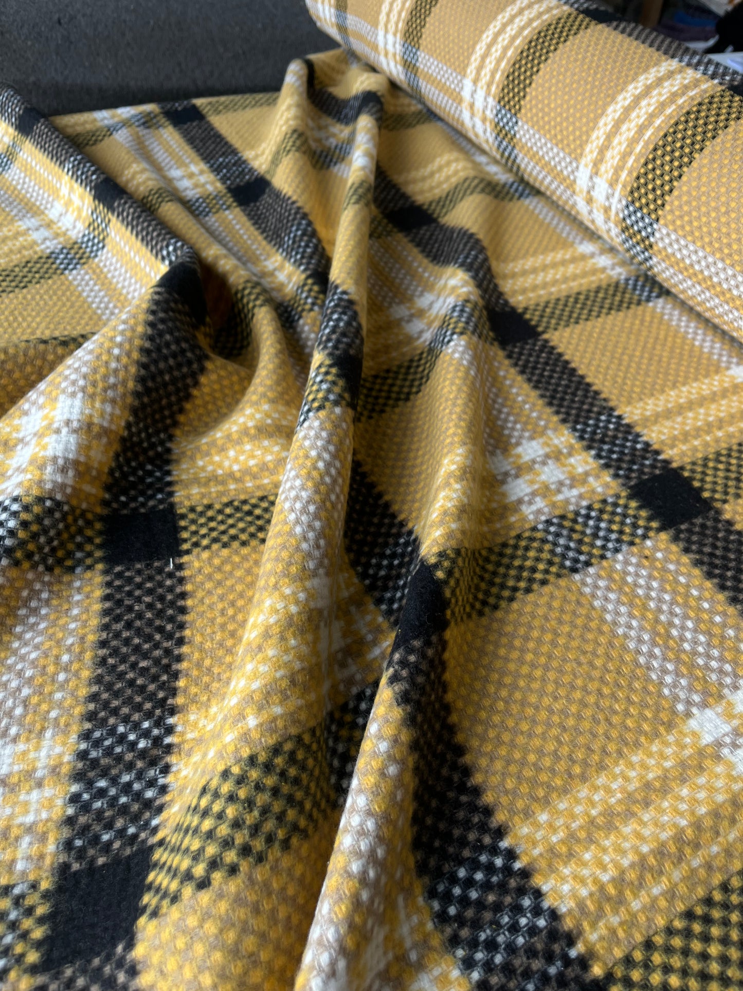 LISA 045 black/white/yellow checkered heavy cotton