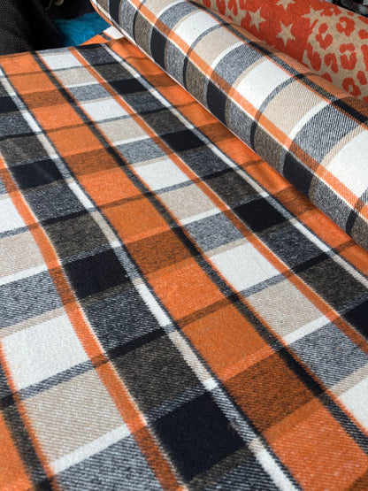 PC LISA 053 orange checkered heavy cotton