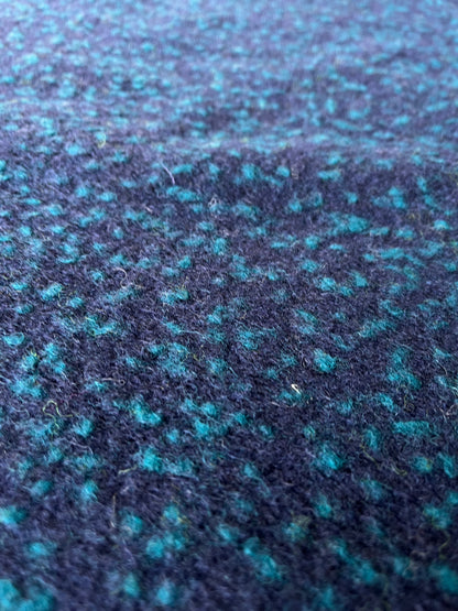 PC LISA 016 boiled wool navy with mini bouclette dark emerald