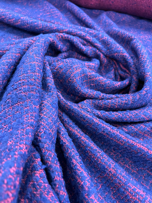 Enrique 030 tweed bouclette electric blue / fuschia