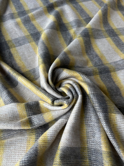 LISA 046 grey/yellow/ecru checkered heavy cotton