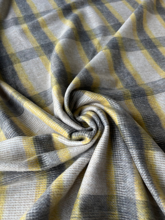 LISA 046 grey/yellow/ecru checkered heavy cotton