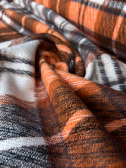 LISA 060 orange/brown checkered heavy cotton