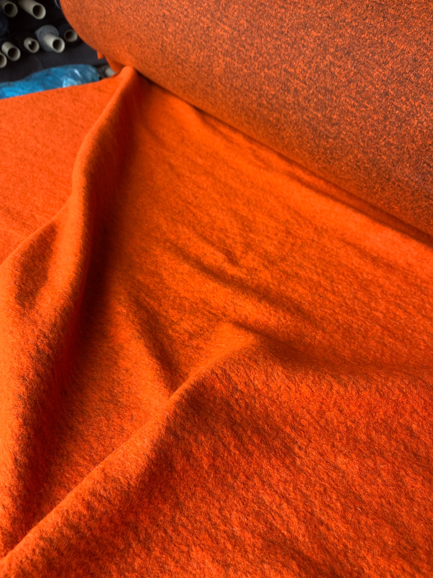 LISA 049 burnt orange  heavy boiled wool