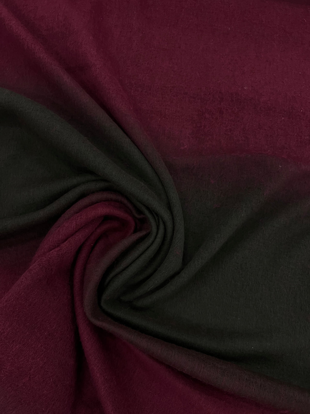 Enrique 017 boiled wool brushed degrade colors plum to brown