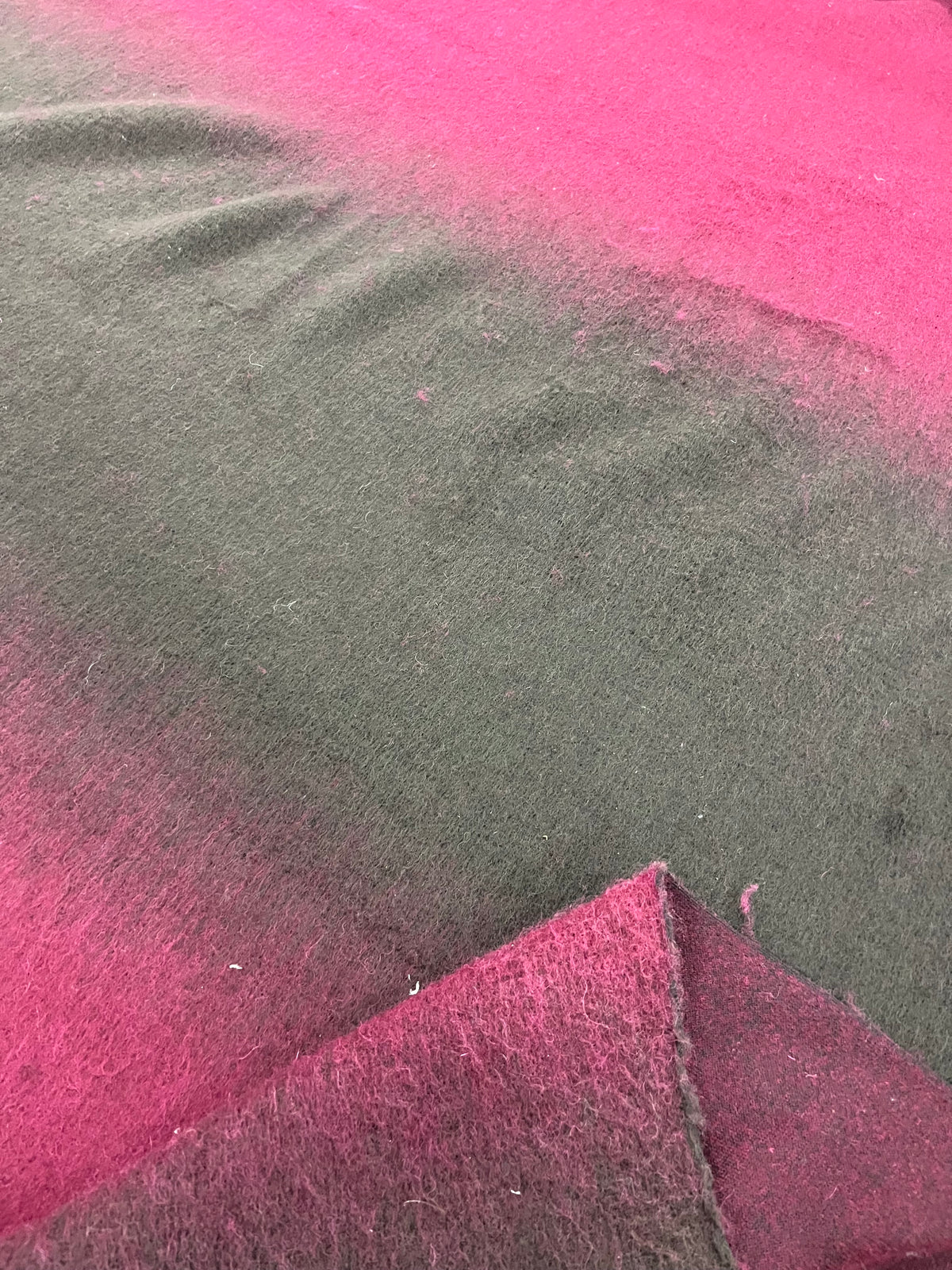 Enrique 017 boiled wool brushed degrade colors plum to brown