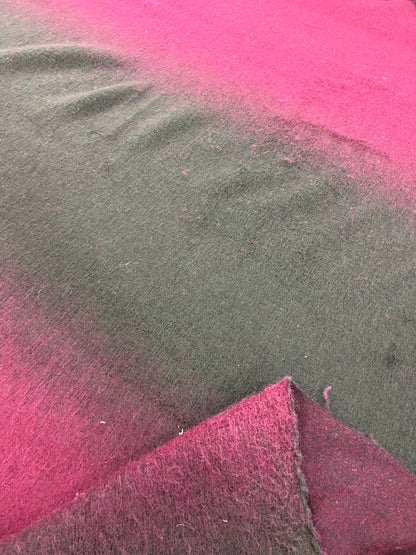 Enrique 017 boiled wool brushed degrade colors plum to brown