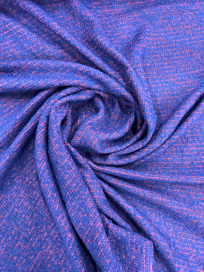Enrique 030 tweed bouclette electric blue / fuschia