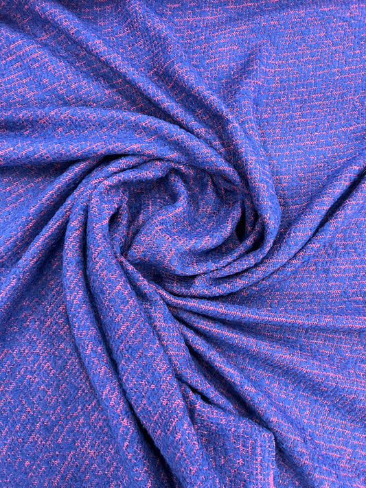 Enrique 030 tweed bouclette electric blue / fuschia