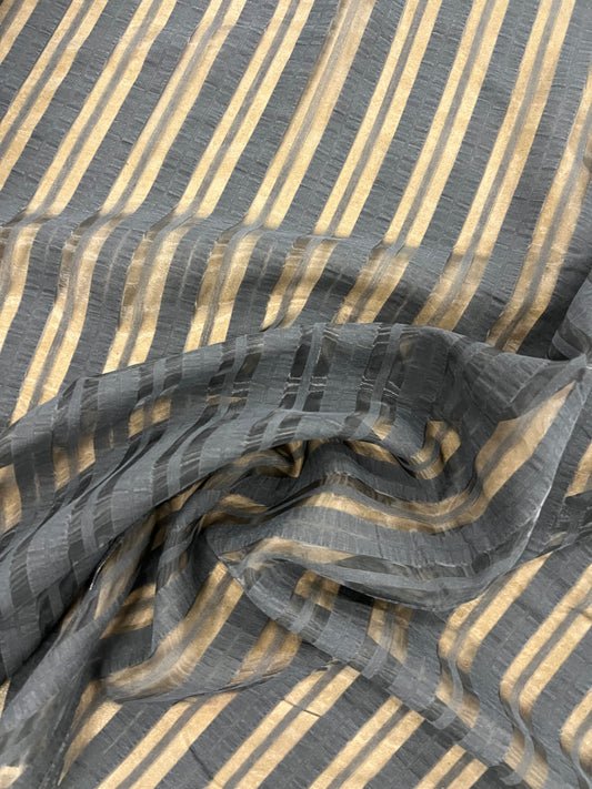 Enrique 029 striped semi transparent Cupro