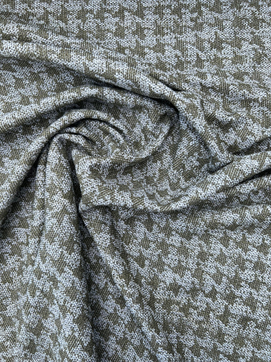 Gustave 014 Jersey piqué khaki/beige pied de poule