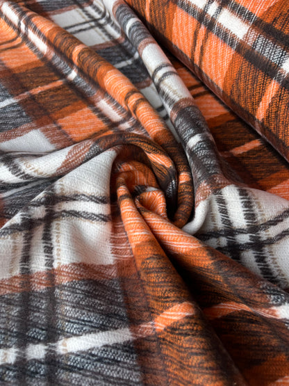 LISA 060 orange/brown checkered heavy cotton