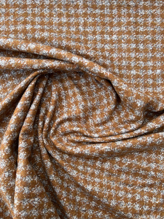 Gustave 004 Wool jersey orange/grey check