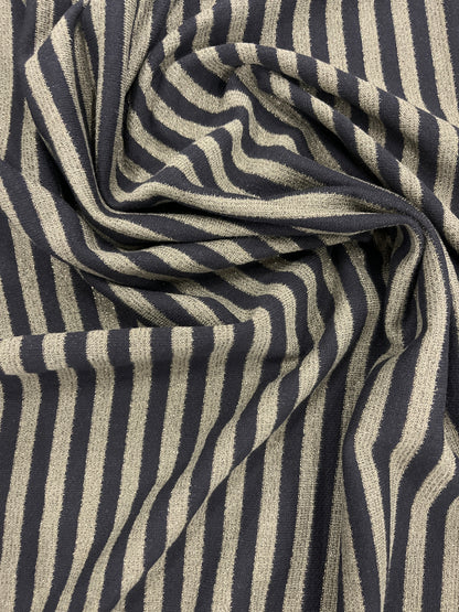 PC BILLY 009 khaky/black striped French Terry with lurex