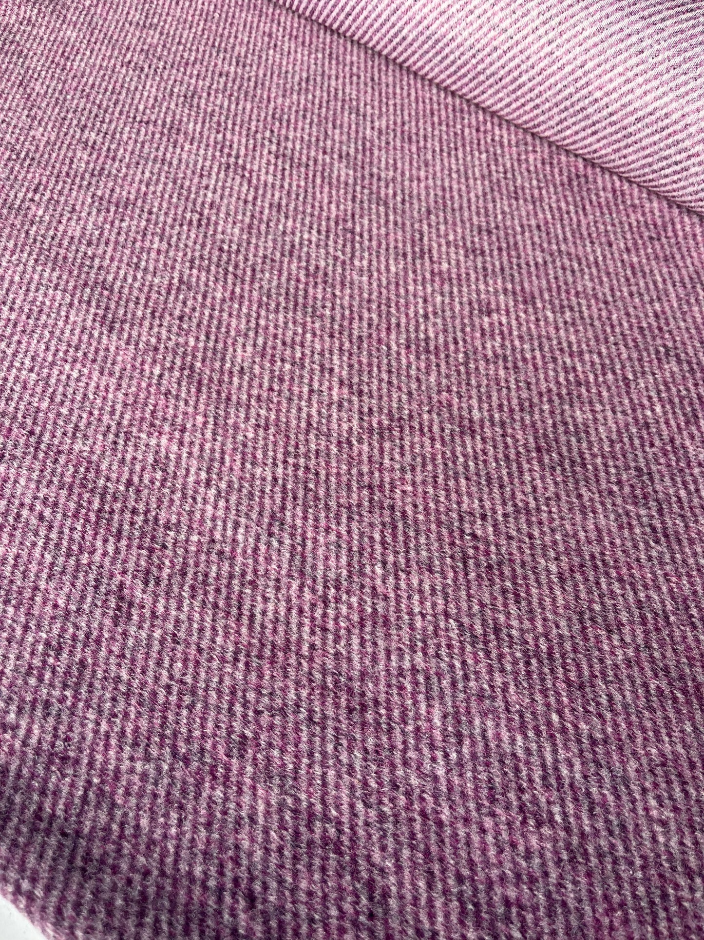 LISA 011 heavy boiled wool  purple white diagonal stripes design