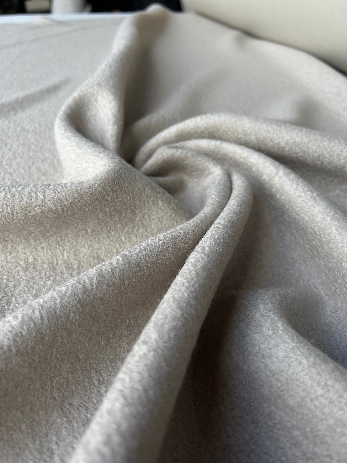 LISA 068 beige heavy boiled wool