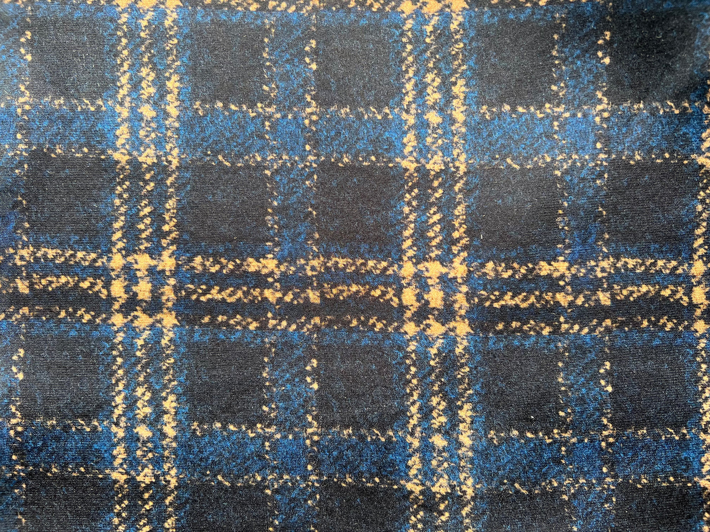 Flip side 003 blue yellow check double face brown