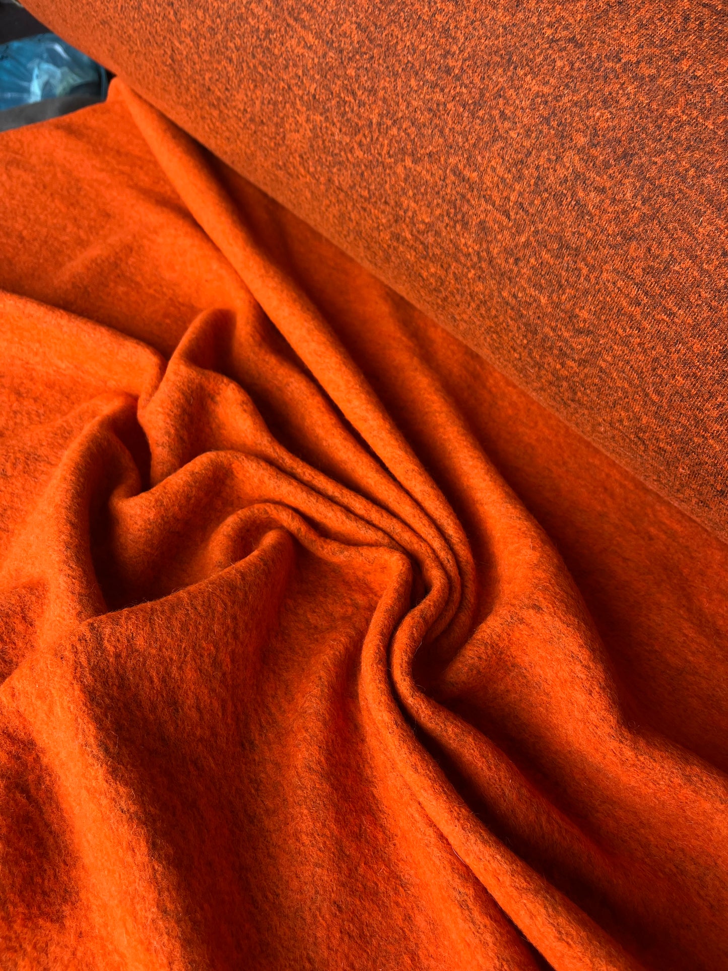 LISA 049 burnt orange  heavy boiled wool